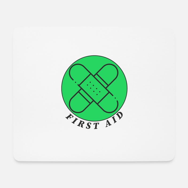 Erste Hilfe Pflaster - Mousepad (Querformat) - Weiß