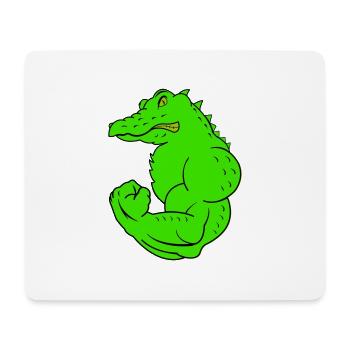 crocodile fort - Tapis de souris (format paysage) - blanc - Devant