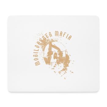 Mobilbagger Mafia Totenkopf - Mousepad (Querformat) - Weiß - Vorne