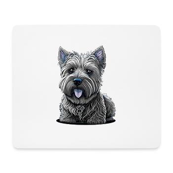 Small West Highland White Terrier - Mouse Pad (horizontal) - white - Front