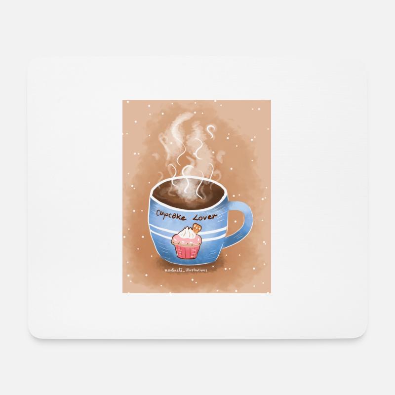cupcake lover - Mousepad (Querformat) - Weiß