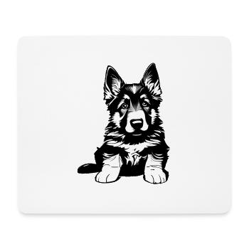 German Shepherd Dog Owner Dog Puppy - Mouse Pad (horizontal) - white - Front