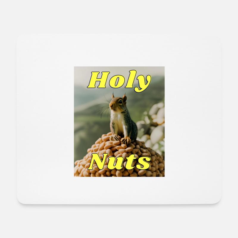Heilige Nüsse - Mousepad (Querformat) - Weiß