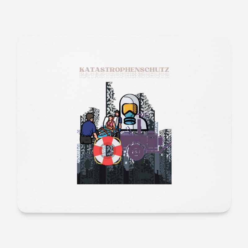 Katastrophenschutz - Mousepad (Querformat) - Weiß
