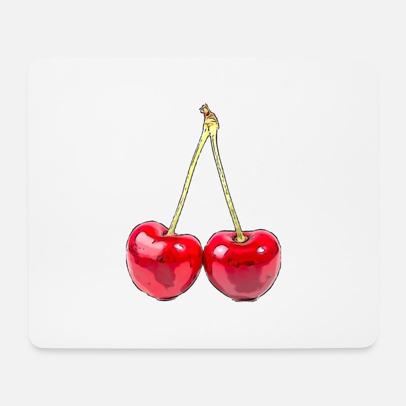 Cherry - Mousepad (Querformat) - Weiß