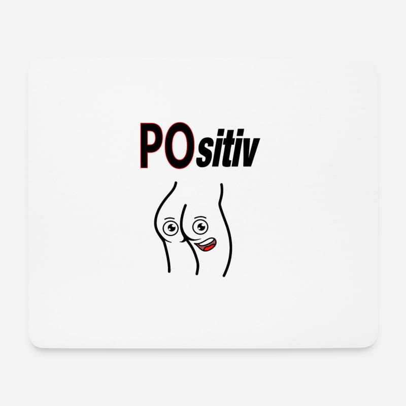 POsitiv - Mousepad (Querformat) - Weiß