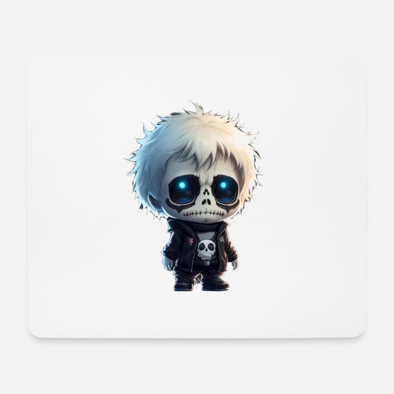 Little cool Skeleton - Mousepad (Querformat) - Weiß