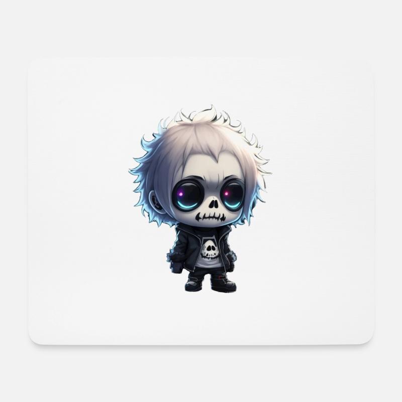 Little cool Skeleton - Mouse Pad (horizontal) - white
