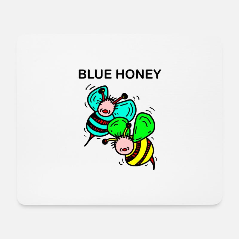Abeilles - Tapis de souris (format paysage) - blanc