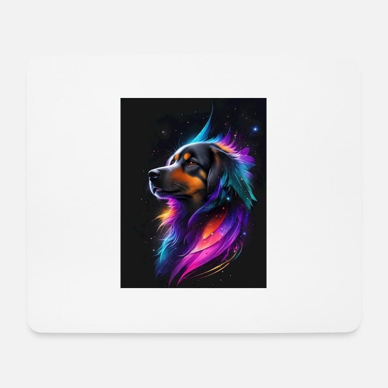Dog Galaxy - Mousepad (Querformat) - Weiß