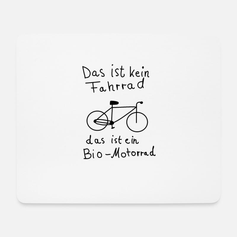 Bio - Motorrad - Mousepad (Querformat) - Weiß