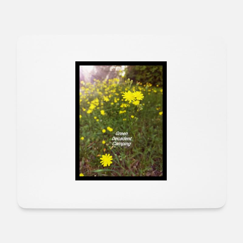 Grünes dekadentes Camping - Mousepad (Querformat) - Weiß
