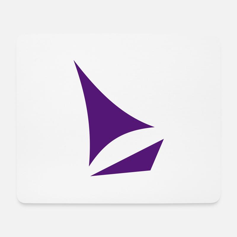 stylized sailboat - Mouse Pad (horizontal) - white