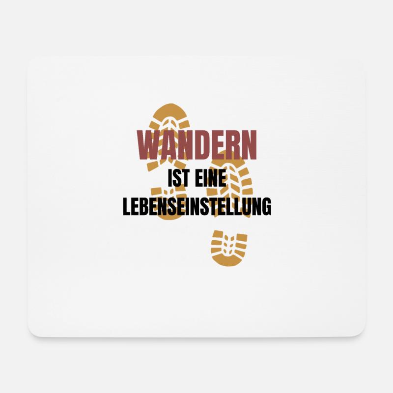 Wandern ist eine Lebenseinstellung! - Mousepad (Querformat) - Weiß