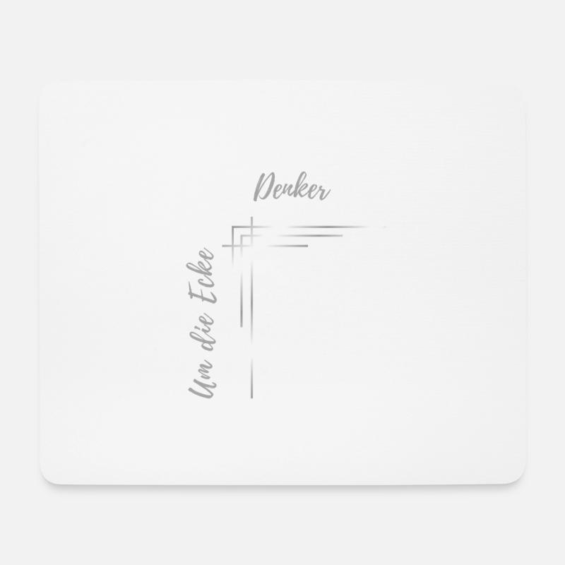 Um die Ecke Denker - Mousepad (Querformat) - Weiß
