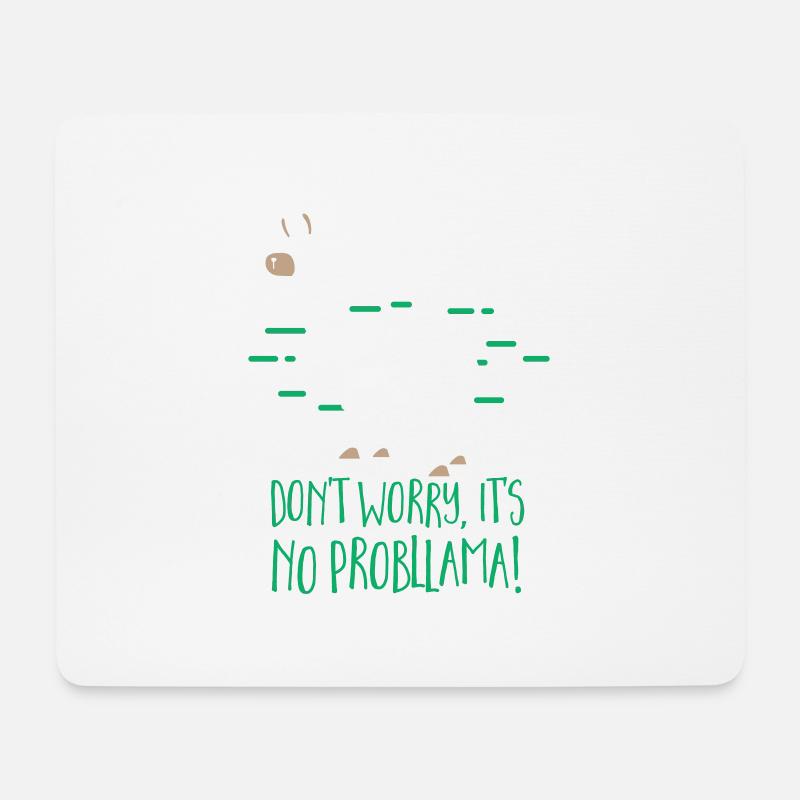 Pas de probllama - Tapis de souris (format paysage) - blanc