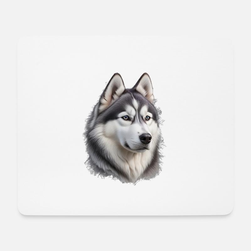 Husky - Mousepad (Querformat) - Weiß