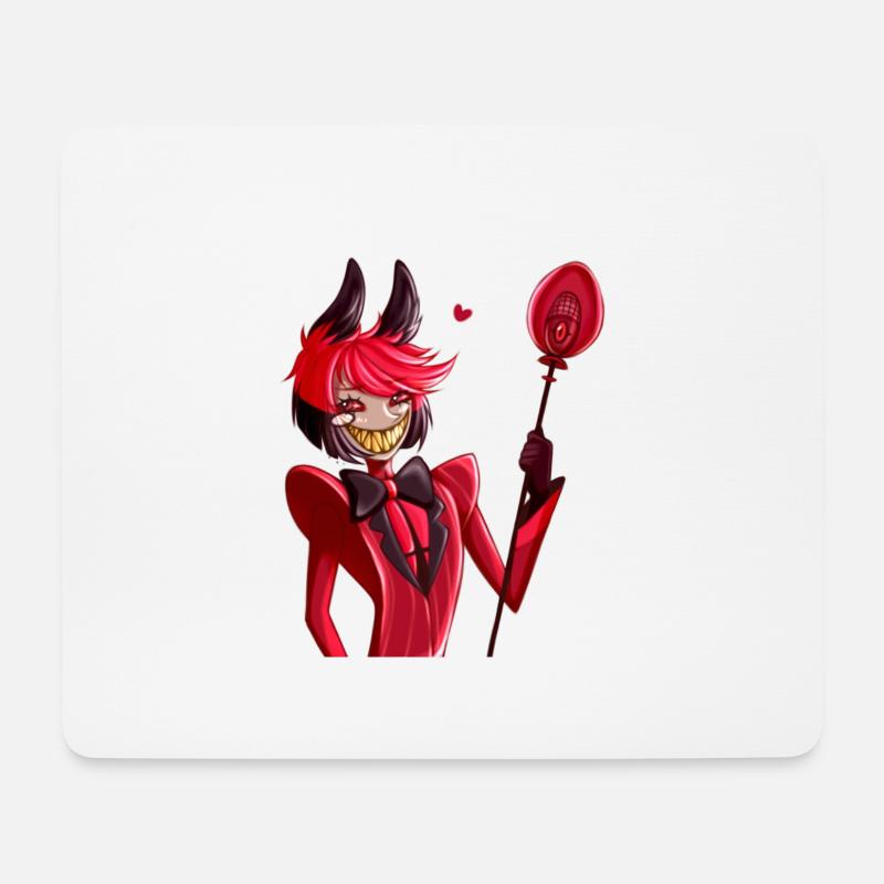 Alastor Hazbin Hotel - Mousepad (Querformat) - Weiß