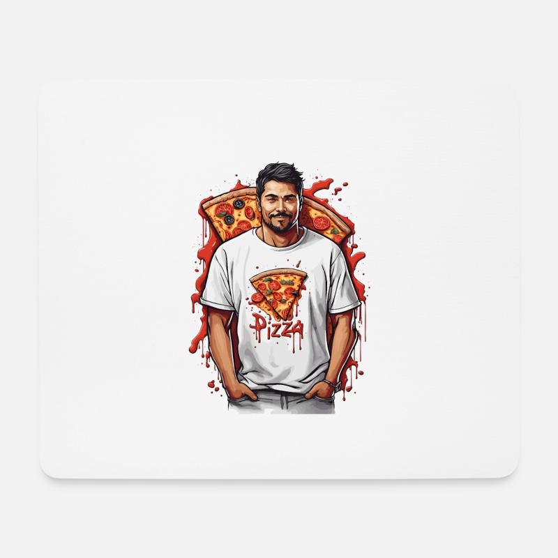 Pizza-Liebhaber - Mousepad (Querformat) - Weiß