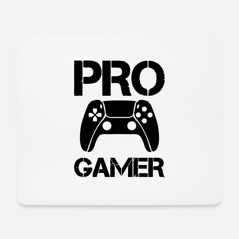 pro gamer - Mousepad (Querformat) - Weiß