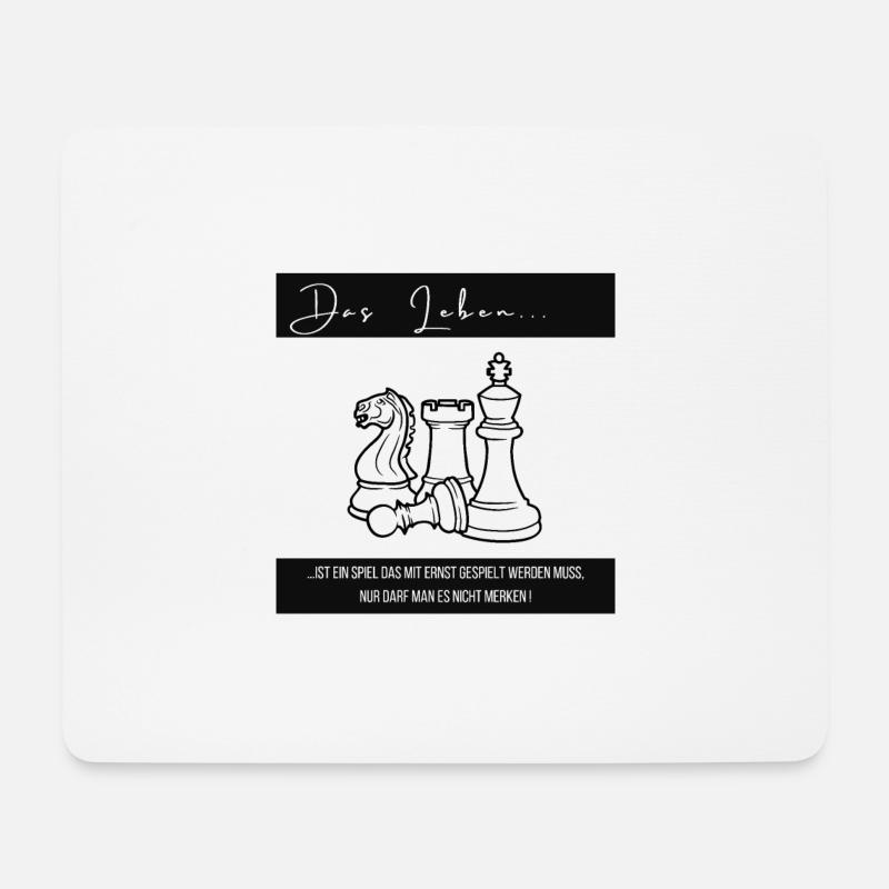 Schachbrett Leben - Mousepad (Querformat) - Weiß