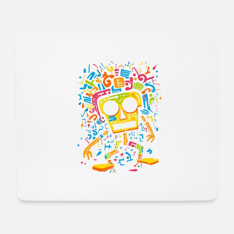 Skate & Rassel: Streetstyle-T-Shirt von Skeleton - Mousepad (Querformat) - Weiß