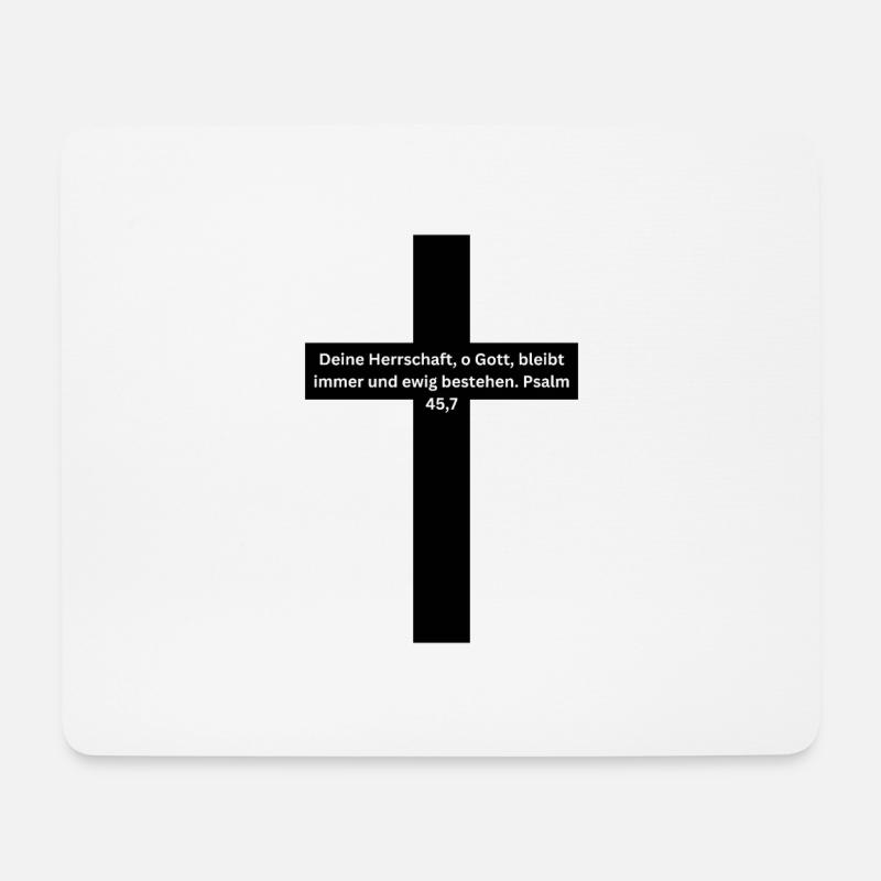 Bibelvers - Psalm 45,7 - Mousepad (Querformat) - Weiß