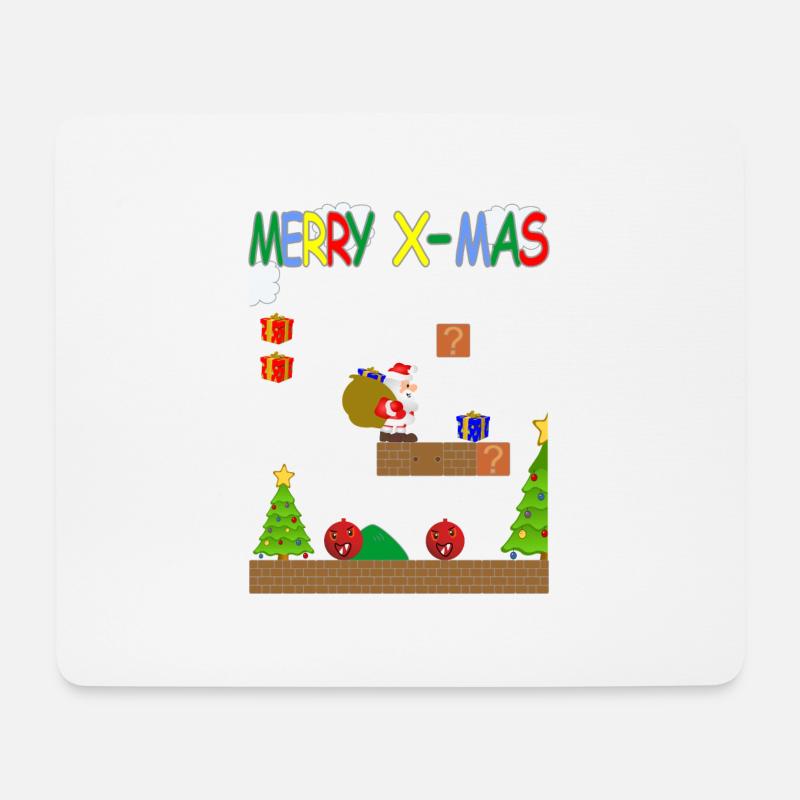 Merry xmas World-Weihnachten-Retro Style Vers.2 - Mousepad (Querformat) - Weiß