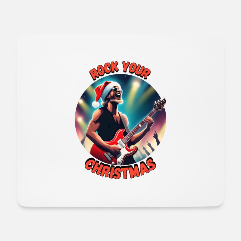 Christmas rock 2 - Mousepad (Querformat) - Weiß