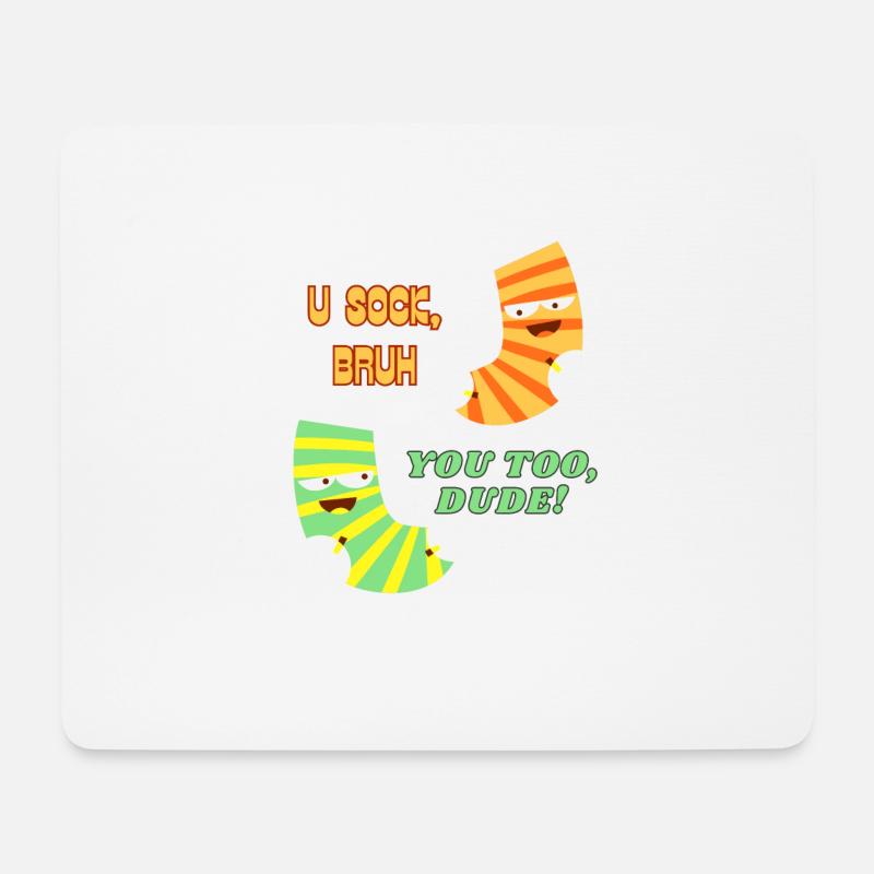 Socks - Mousepad (Querformat) - Weiß