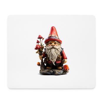 Gartenzwerg mit roter Mütze - Mousepad (Querformat) - Weiß - Vorne