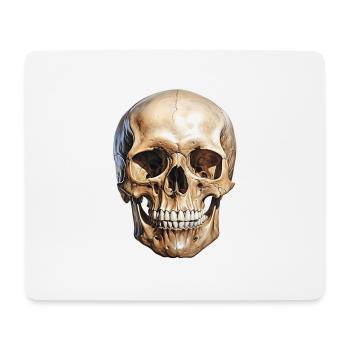 Crâne Crâne, symbole de mort et de danger - Tapis de souris (format paysage) - blanc - Devant