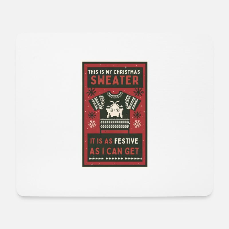 Das ist mein Weihnachtspullover. - Mousepad (Querformat) - Weiß
