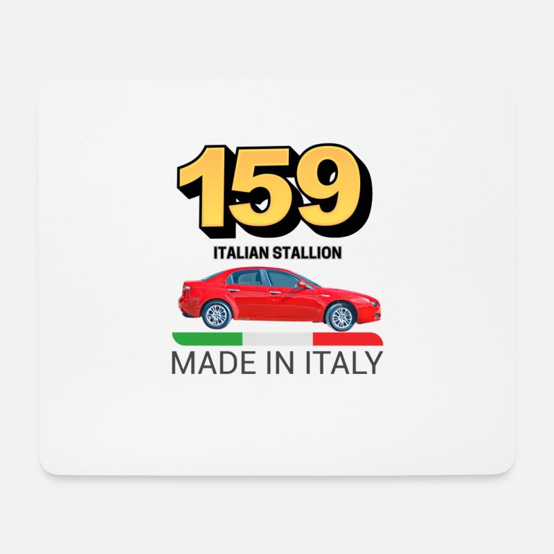 159 Italienischer Hengst - Mousepad (Querformat) - Weiß