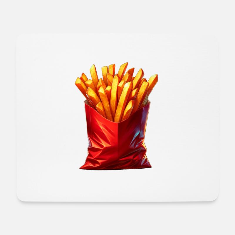 Pommes Fritten - Mousepad (Querformat) - Weiß