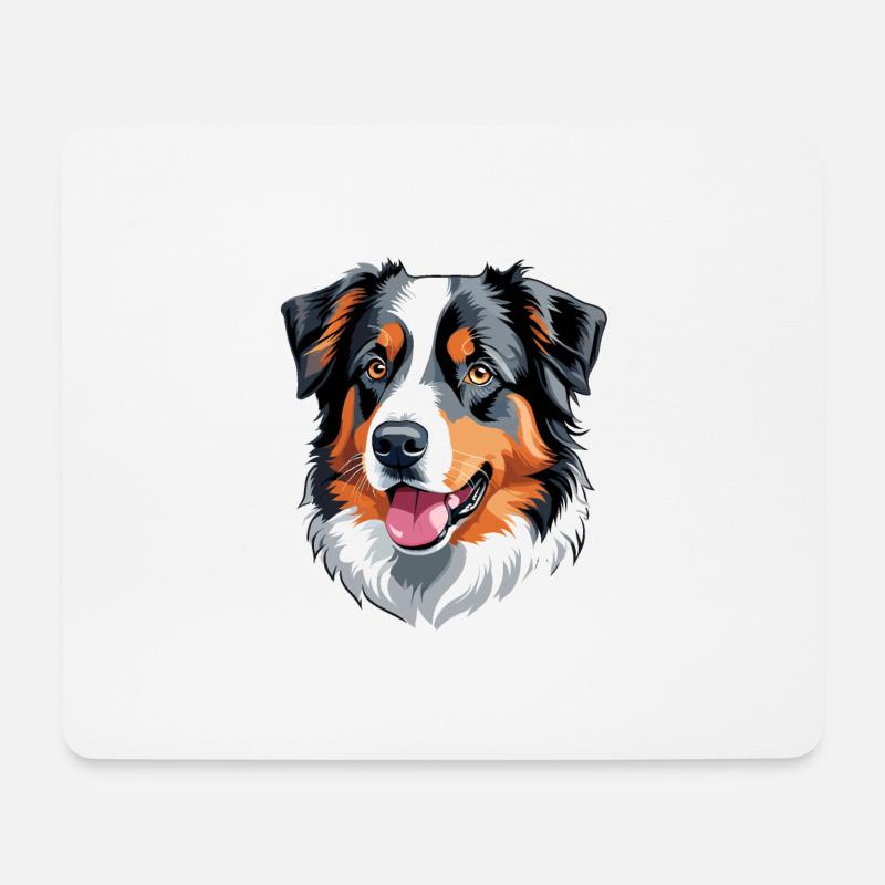 Australischer Schäferhund - Mousepad (Querformat) - Weiß