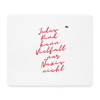 Jedes Kind kann Vielfalf - Mousepad (Querformat) - Weiß - Vorne