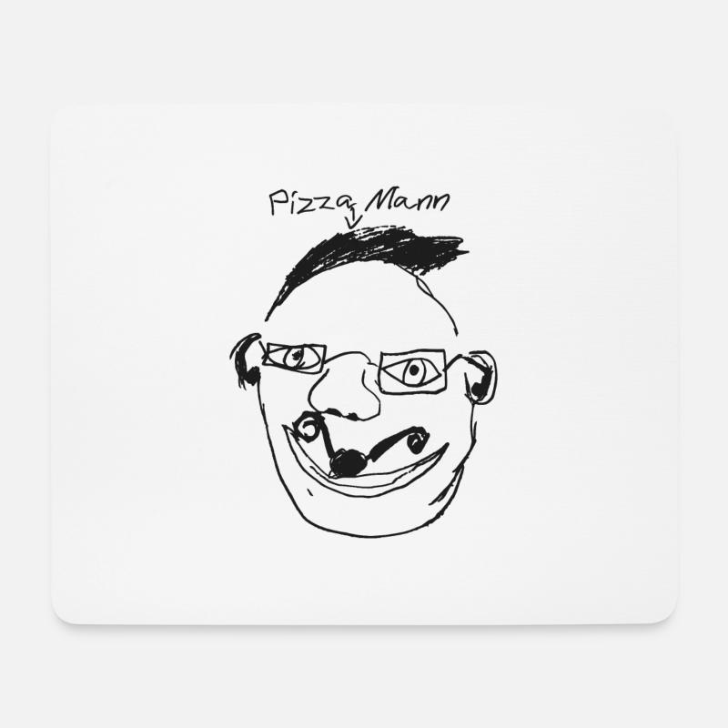 Pizza Mann - Mousepad (Querformat) - Weiß