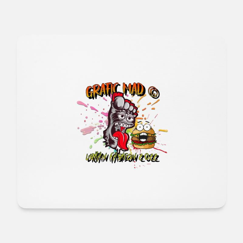 MAD FUTTER - Mousepad (Querformat) - Weiß