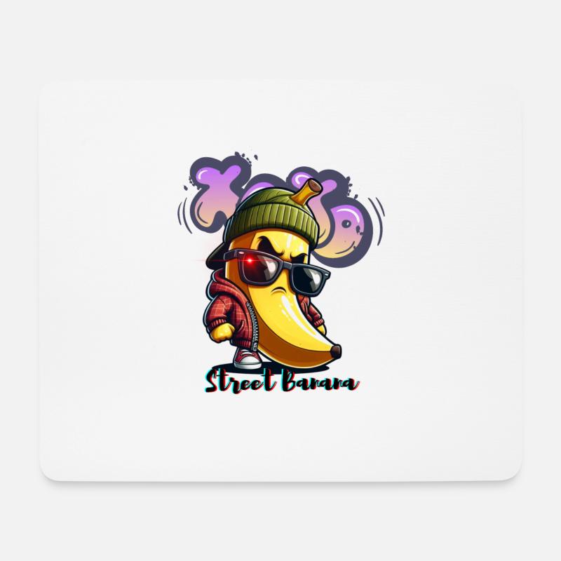 STRASSEN-BANANE - Mousepad (Querformat) - Weiß