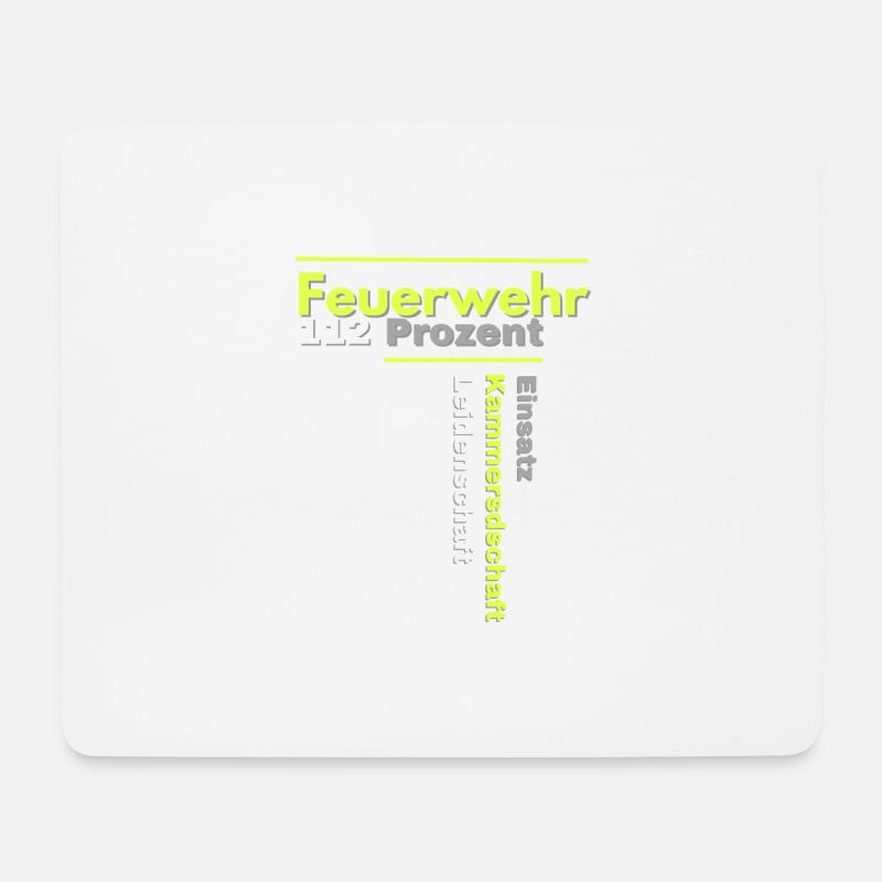 Feuerwehr Design - Mousepad (Querformat) - Weiß