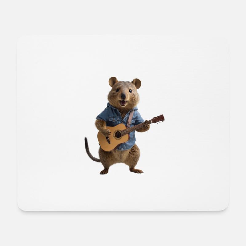 Marmot guitar - Mouse Pad (horizontal) - white