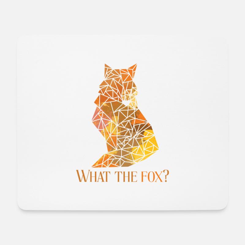 What the fox? - Mousepad (Querformat) - Weiß