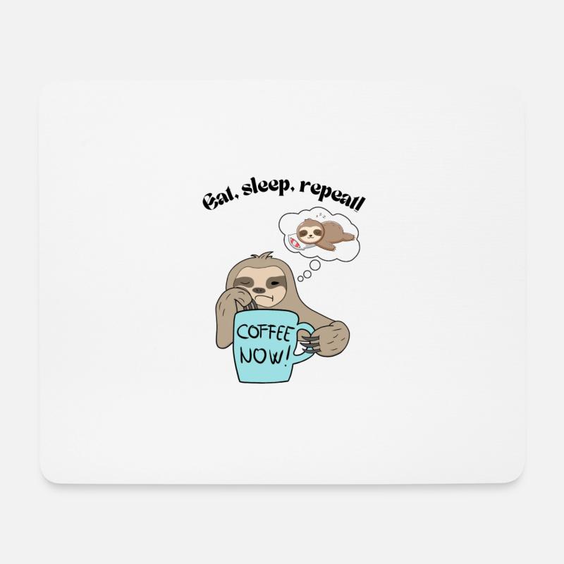 Tired Sloth - Mouse Pad (horizontal) - white