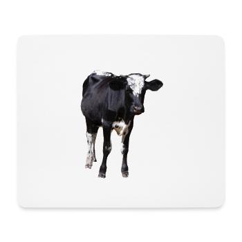 Drôle de vache noir et blanc cadeau fermier - Tapis de souris (format paysage) - blanc - Devant