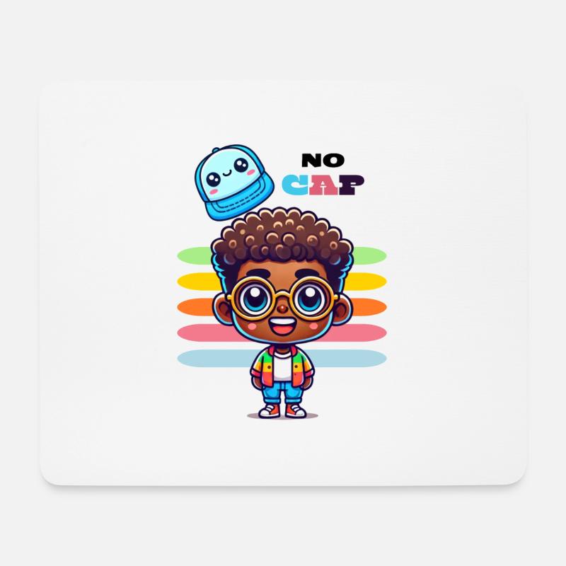 NO CAP - Mousepad (Querformat) - Weiß