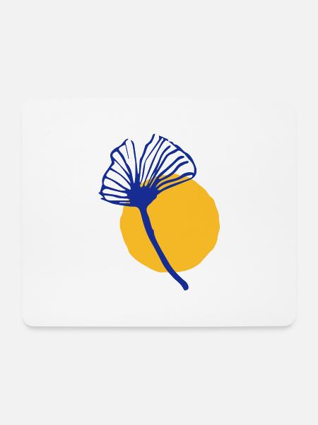 Ginkoblatt&Sonne - Mousepad (Querformat) - Weiß