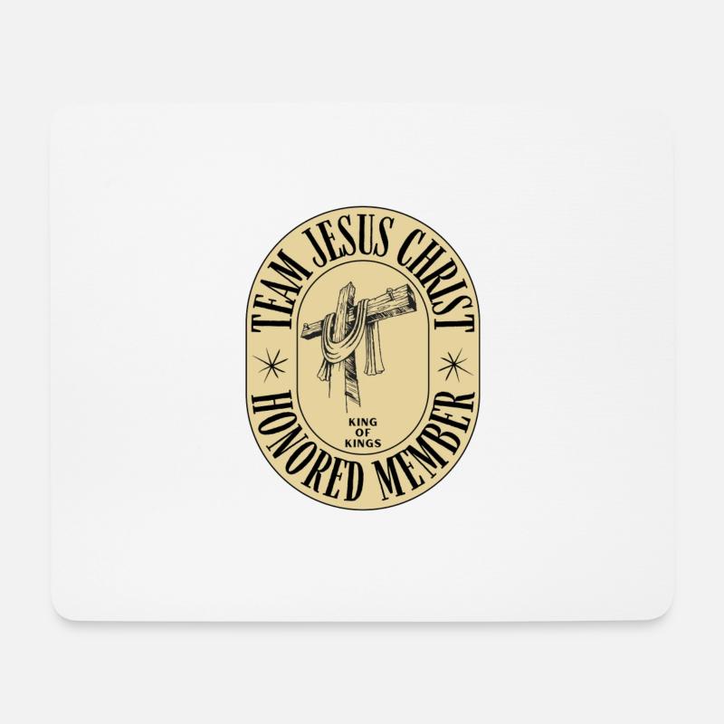 Team Jesus Christ - Mousepad (Querformat) - Weiß