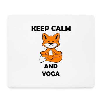 Yoga Renard Garder son calme - Tapis de souris (format paysage) - blanc - Devant