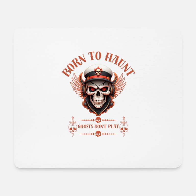 "Born to Haunt." - Mousepad (Querformat) - Weiß